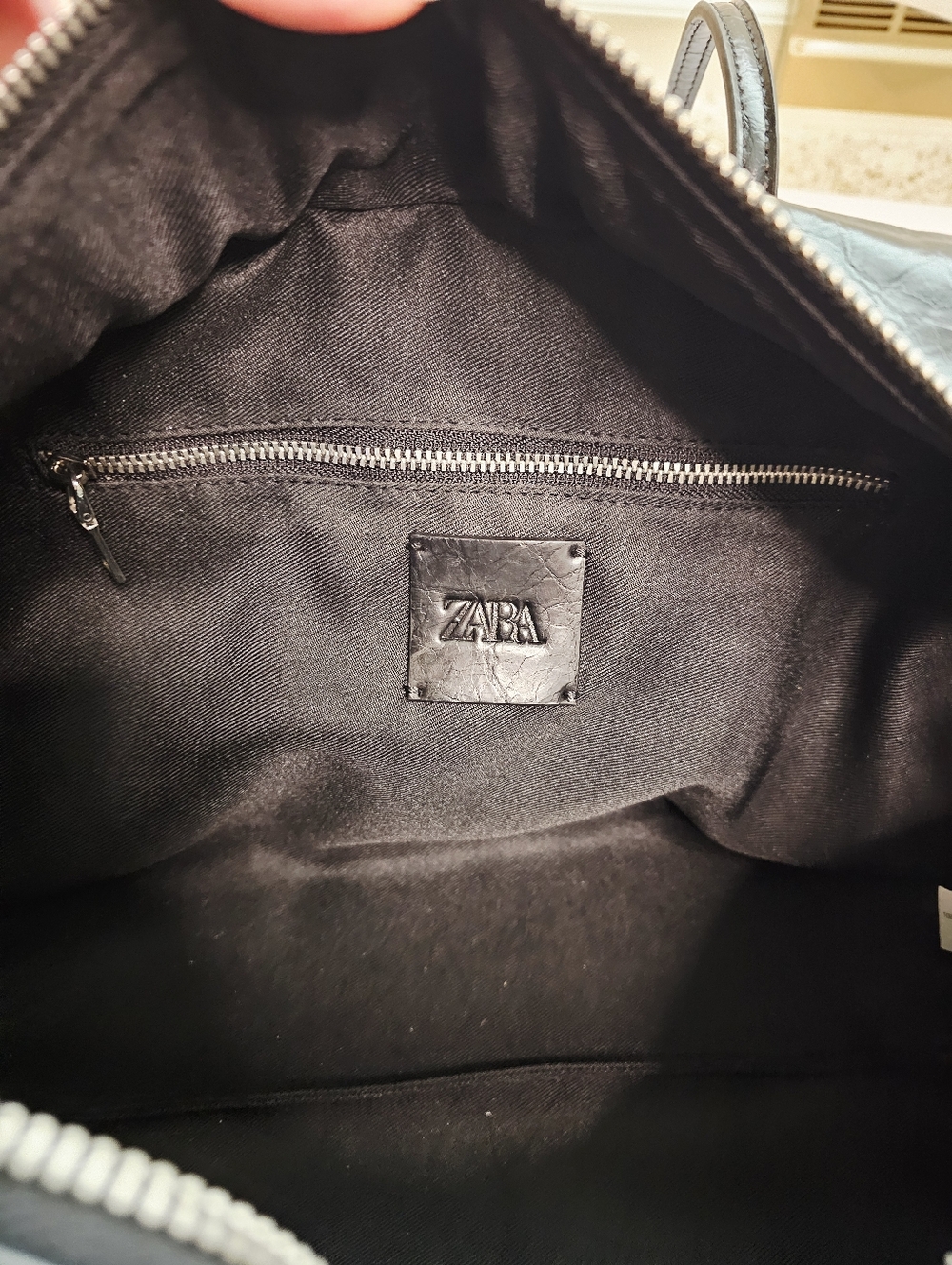 Zara Black PU Leather Large Capacity Shoulder Bag - Picture 10 of 11